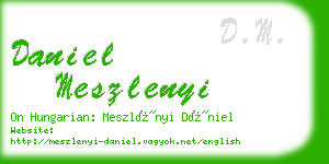 daniel meszlenyi business card